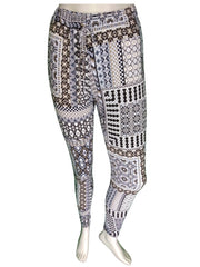 Cemi Ceri Women’s Tan/Grey/Black Geometric Pant, Size Small