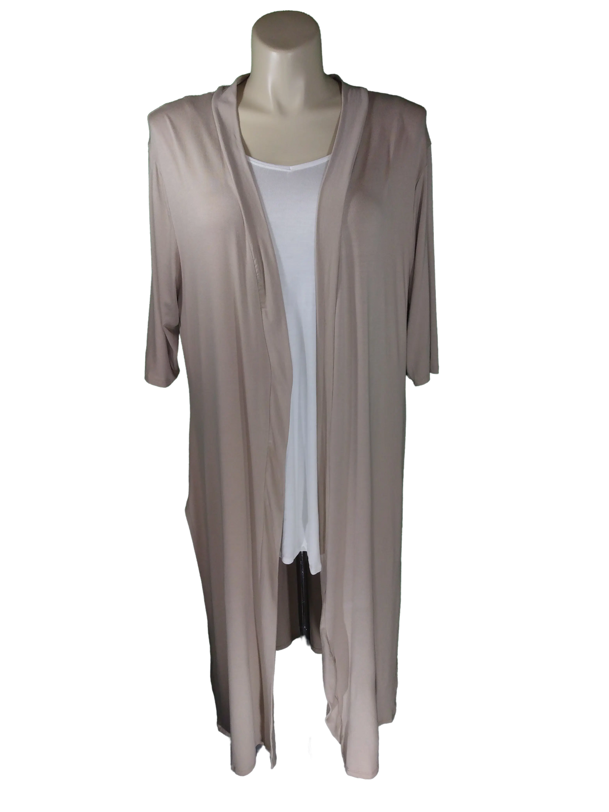 Cleo Apparel Women’s Coffee Long Sleeve Long Sweater, Size 3X