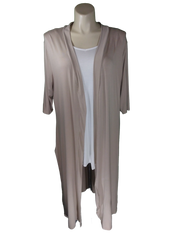Cleo Apparel Women’s Coffee Long Sleeve Long Sweater, Size 3X