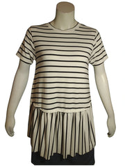Zenana Premium White/Black Short Sleeve Dress – Small Girls’ Fashion, 100% Polyester
