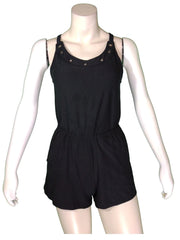 Derek Heart Black Jumper with Grommets Girls Small