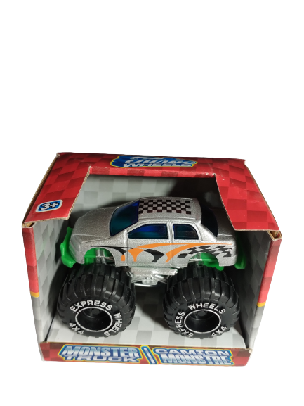 Turbo Wheels Monster Truck - Grey Die Cast Metal Car