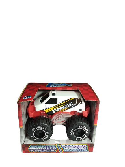 Turbo Wheels Monster Truck - White Die Cast Metal Van