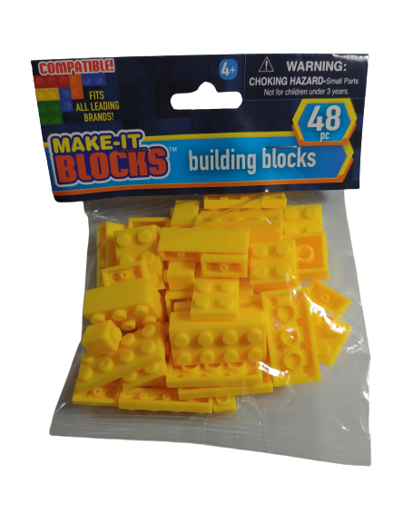 Make It Blocks Building Blocks - Yellow - 48-Piece Set