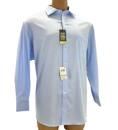 Tasso Elba Light Blue Supima Regular Fit Long Sleeve Shirt