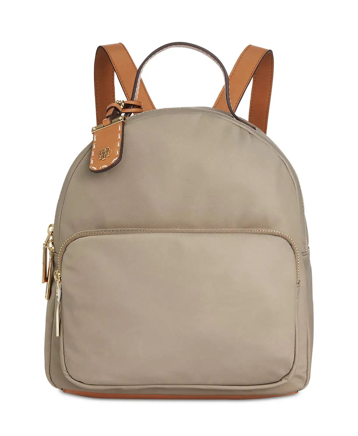 Tommy Hilfiger Julia Small Dome Backpack in Khaki with Gold Hardware