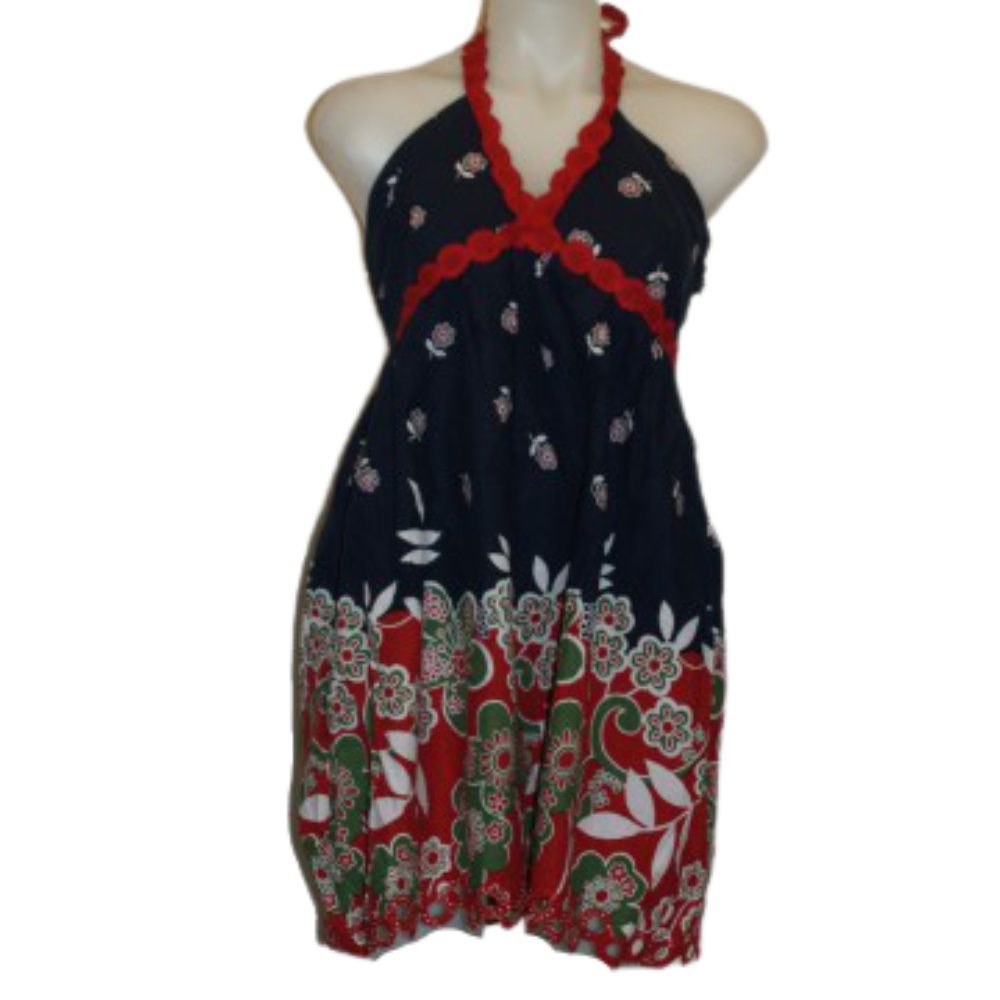 Minuet floral print halter dress