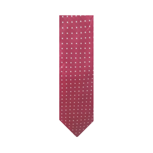 346 Brothers Red/White Pure Silk Tie
