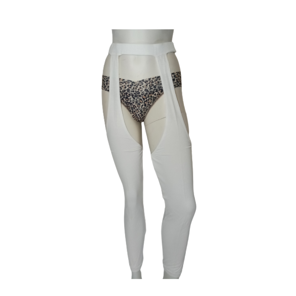 Glitz White Elastic Waist Chaps