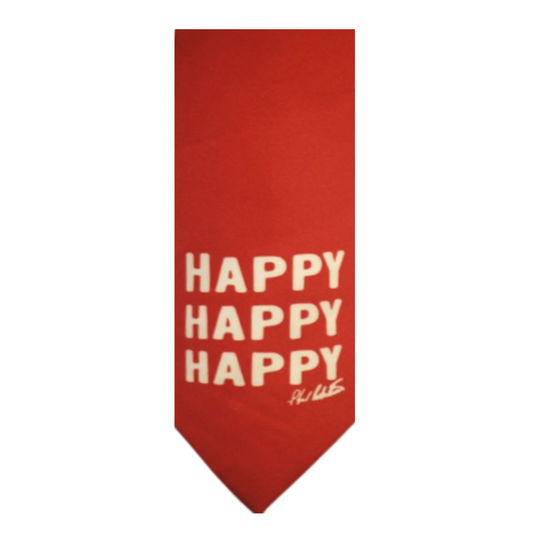 "Happy" Duck Dynasty Red/White Tie
