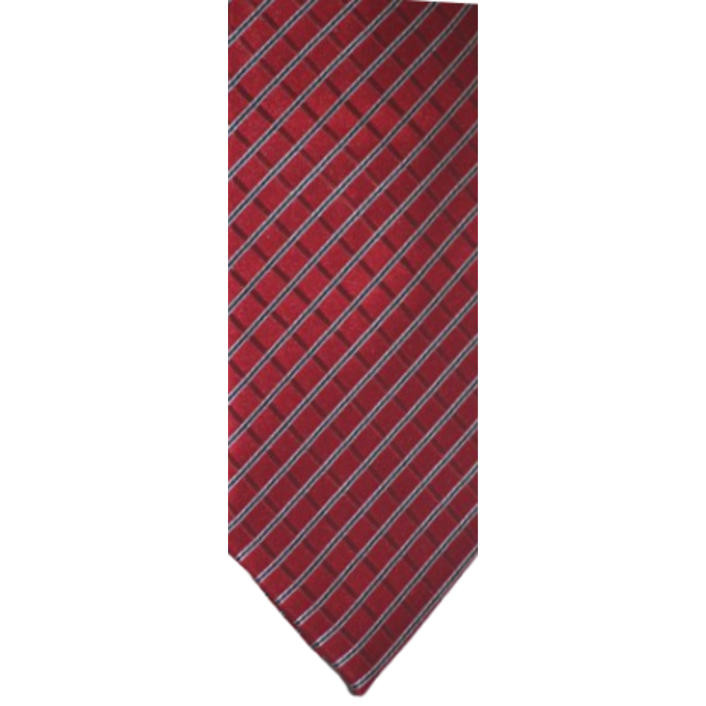 Red Bill Blass Cross Stripe Tie