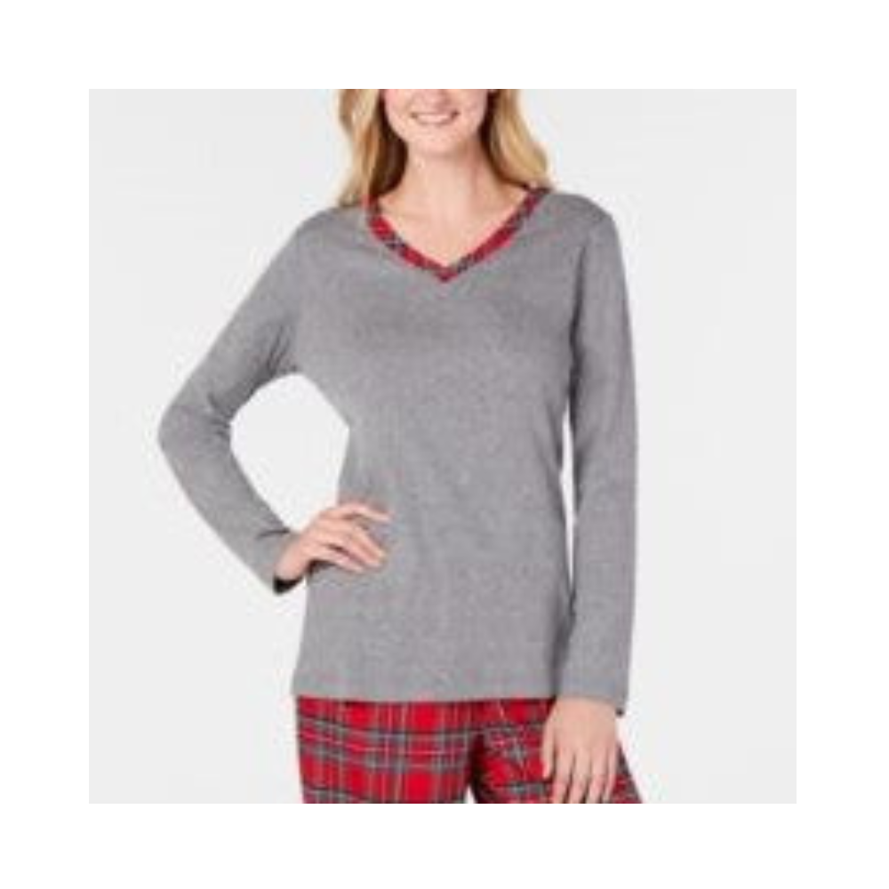 Charter Club Plaid Flannel Top Brinkley Plaid