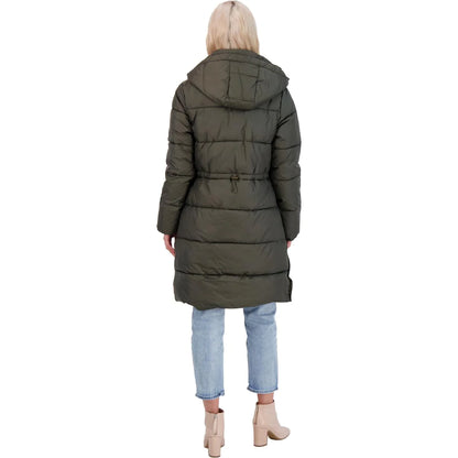 Lucky Brand Army Sherpa-Lined Hooded Puffer Coat