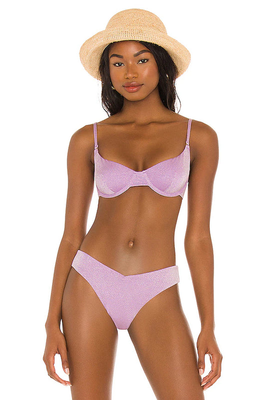WeWoreWhat Vintage Bra Bikini Top in Lilac