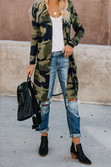 NXH Green Camo Open Cardigan