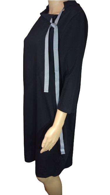 BeWear Black Shift Dress with Grey Bow Accent size XL