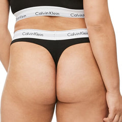 Calvin Klein Plus Size Modern Cotton Thong Black