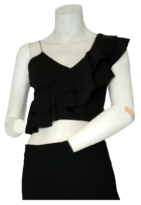 Vizio USA Black Crop Top