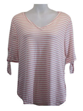 Pink/White Silverwear Blouse