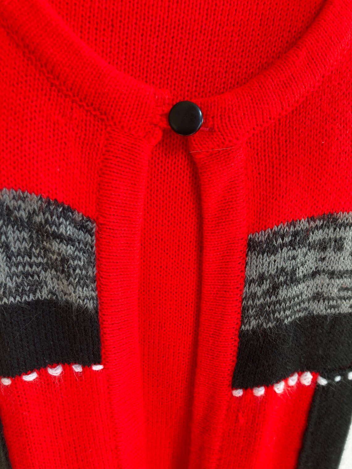Sara Morgan Red Button-Front Cardigan