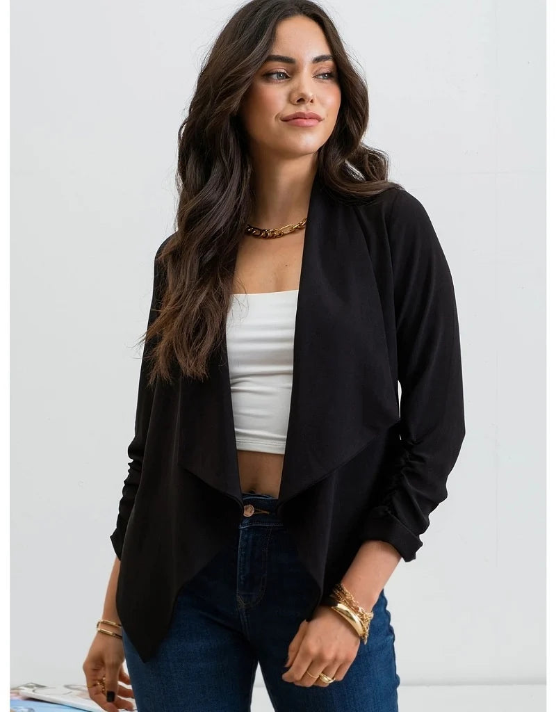 Lily Black Open Cardigan