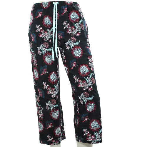 Charter Club Cotton Printed Capri Sleep Pant Classic Black