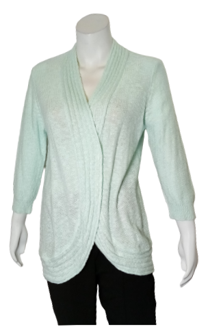 Tudor Court Mint Open-Front Knit Cardigan