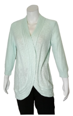 Tudor Court Mint Open-Front Knit Cardigan