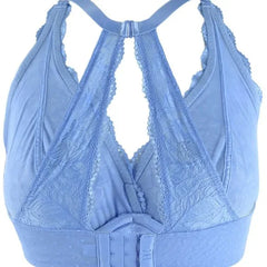 INC International Concepts Womens Plus Size Lace Halter Bralette Yacht Blue