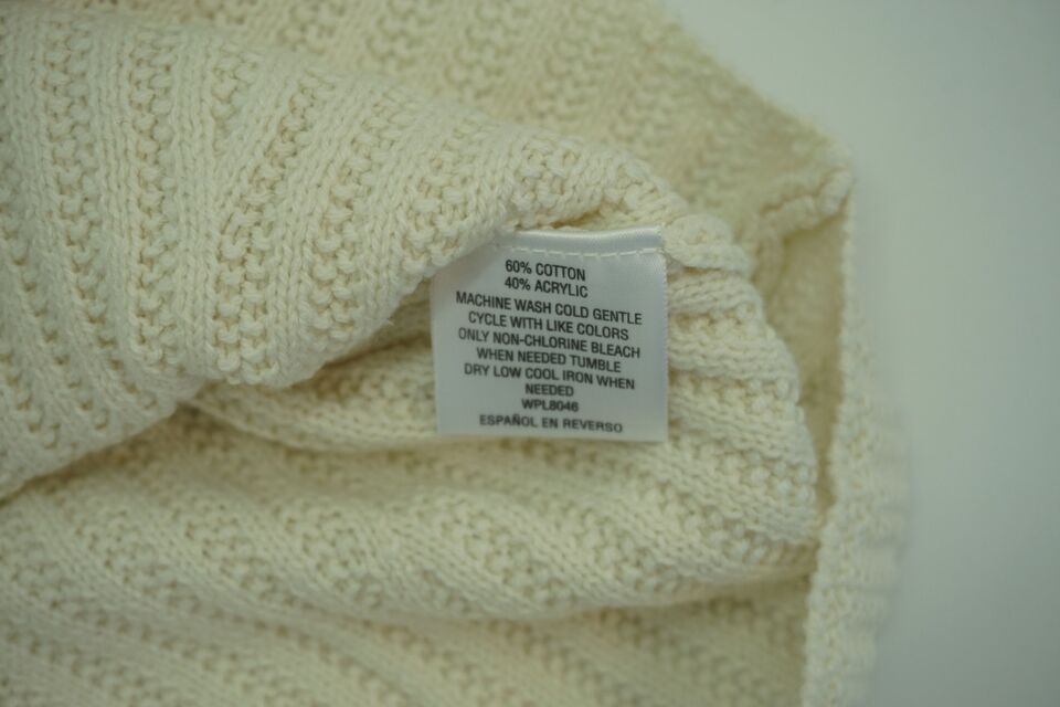 Style & Co. Woman Warm Ivory Romantic Charm Cold Shoulder Sweater