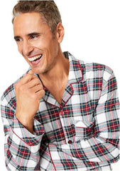 Family Pajamas Mens Cotton Knit Plaid Pajama Stewart Plaid