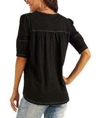 Suzanne Betro Puff-Sleeve Tunic size L