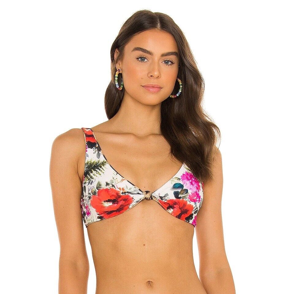 PQ - Reversible Bikini Top in Leopard & Floral