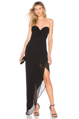 Chrissy Teigen x REVOLVE Chateau Gown - Cocktail Chiffon Party - Black - size S