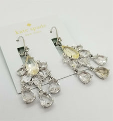 kate spade new york Silver-Tone Crystal Chandelier Earrings