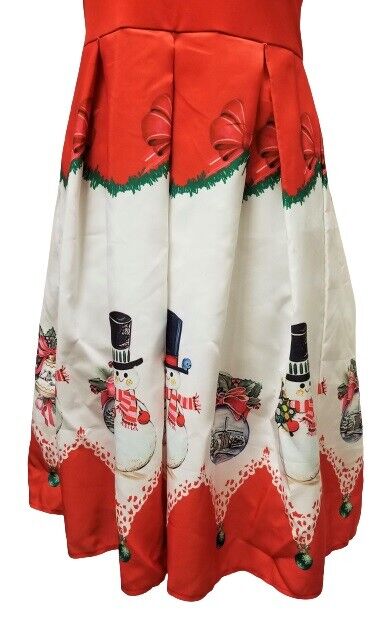 DressFo Christmas Party Dress with Snowmen and Ornaments - size 6