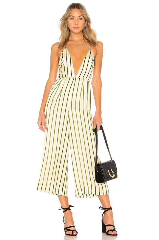 House of Harlow 1960 x REVOLVE Monet Jumpsuit in Yellow Pop Stripe