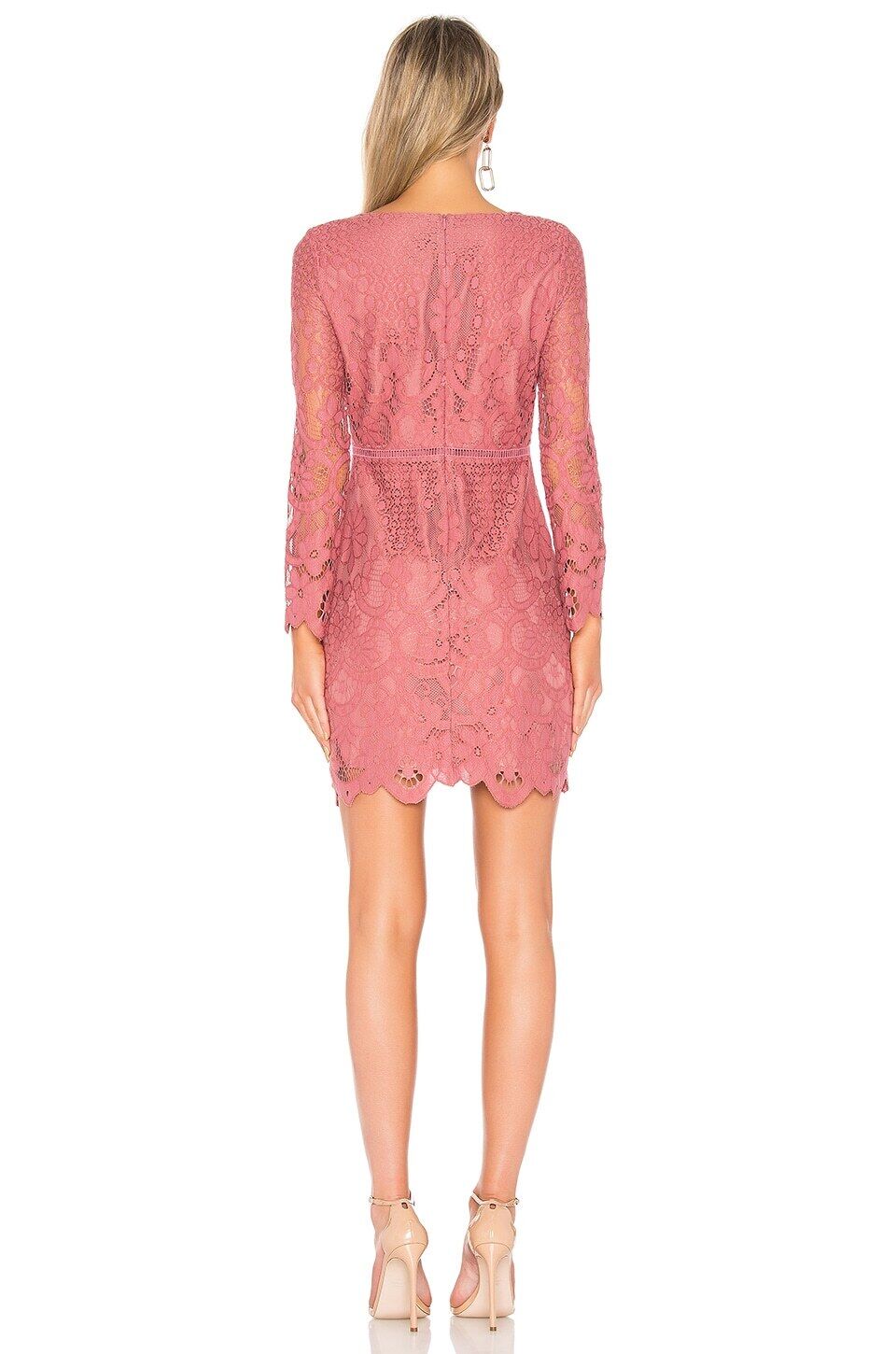 Cupcakes and Cashmere Women's Fitted Lace Makenna Dress in Deco Rose