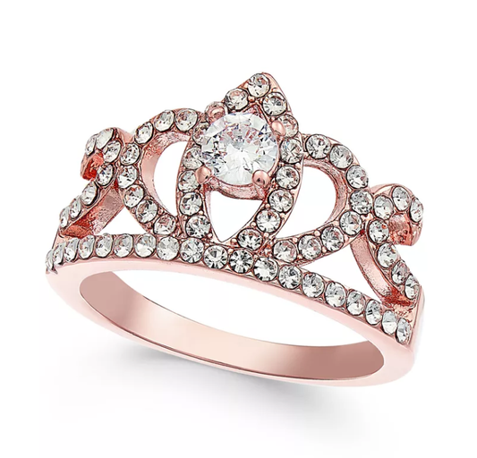 Charter Club 18K Rose Gold Plate Crystal Crown