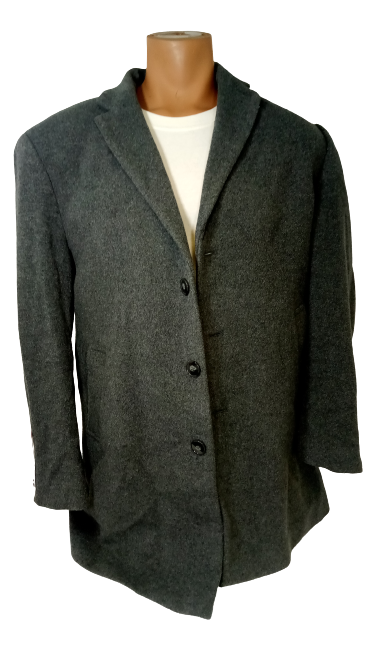 Calvin Klein Men's Medium Grey Extra-Slim Overcoat 44R