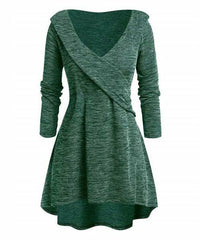 Ribbed Surplice Hi-Low Dress size M
