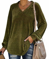 V-Neck green Top M