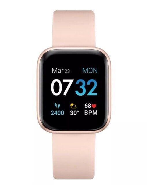 iTouch Women's Air 3 Touchscreen Smartwatch with Blush Silicone Strap