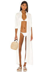 PQ Billie Button Down Dress in Water Lily - size XS/S