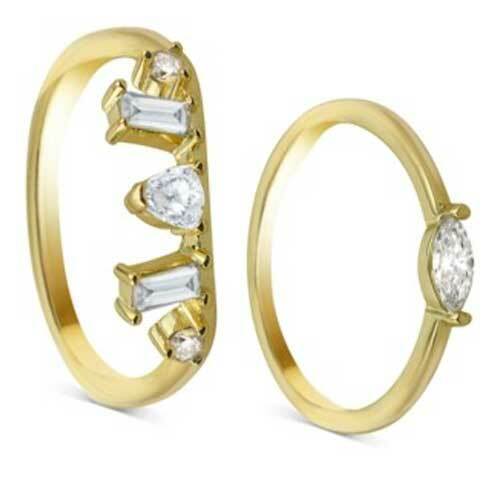 Argento Vivo 2-Pc. Set Cubic Zirconia Rings