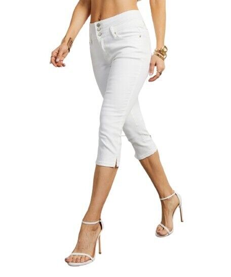 Suzanne Betro White Victoria Capri Pants size 14
