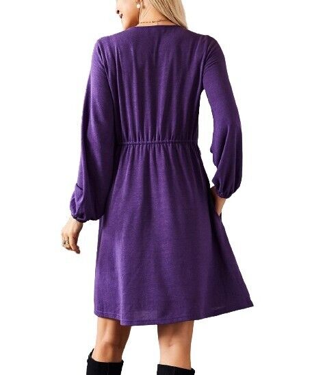 Suzanne Betro Purple Dress L