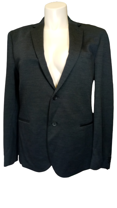 Hugo Boss Navy/Black Slim Fit Check Jacket 44R