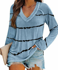 Sky Blue Tie-Dye V-Neck Tee size XL