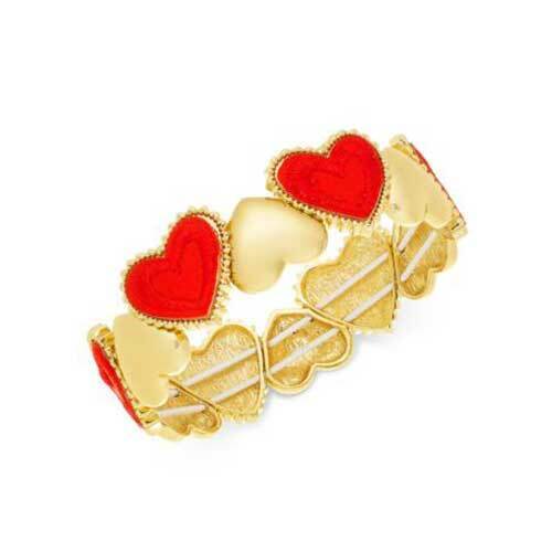 Thalia Sodi Gold-Tone Heart Stretch Bracelet